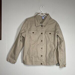 BFA Classic Denim Jean Jacket Women's 12 Beige Pockets Casual